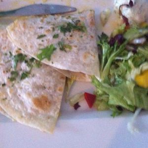 vegan quesadilla at LoVeg in Prague