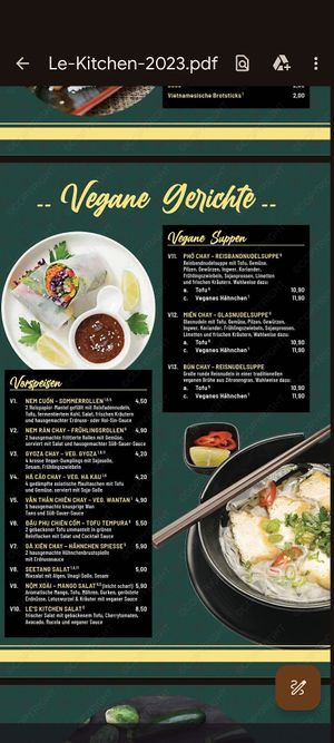 Vorspeisen und Suppen at Le's Kitchen in Teltow