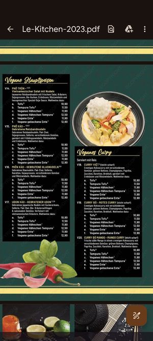 Vegane Currys I at Le's Kitchen in Teltow