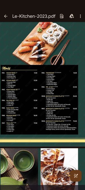 Veganes Sushi at Le's Kitchen in Teltow