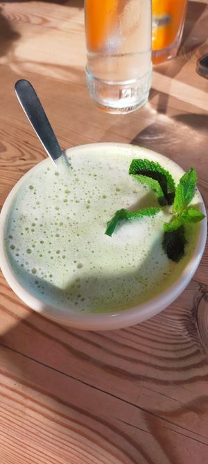 Matcha latte soja at Le Pain Quotidien in Charleroi