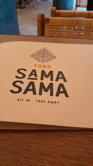 Menu at Toko Samasama in Haarlem
