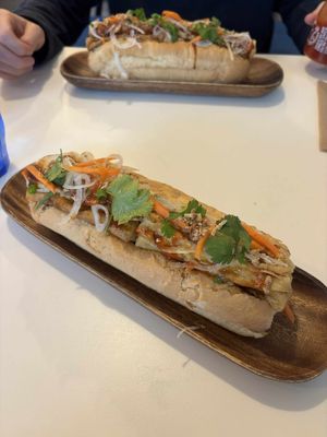 Vegan tofu banh mi at Little Miss Saigon in Auckland