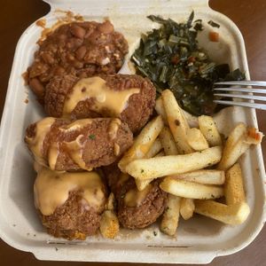 Regular plate with choice of 3 sides   at Vegan Mob in Vallejo