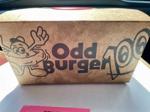 To-go box  at Odd Burger in Victoria