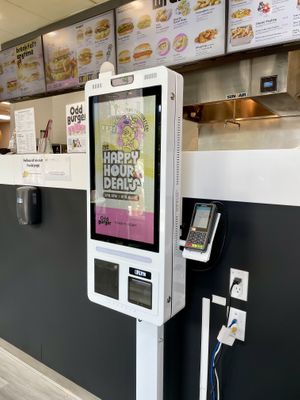 Ordered kiosk   at Odd Burger in Victoria