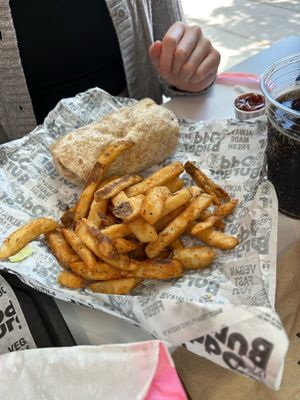 Chickun caesar wrap at Odd Burger in Victoria