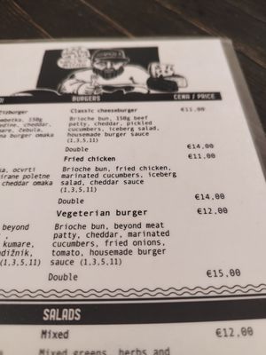 Vegetarian buerger con option vegan at Karakter Bar in Bohinjsko Jezero