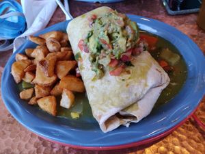 Breakfast burrito at Oscar's Cafe in Springdale