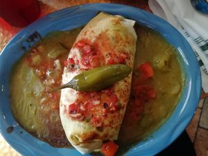Oscar's black bean burrito at Oscar's Cafe in Springdale