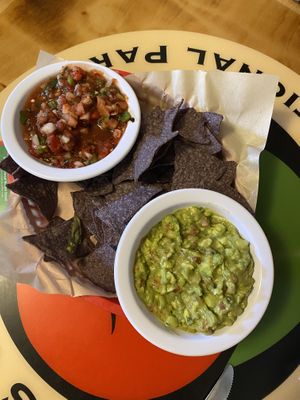 House made guacamole and salsa  at Oscar's Cafe in Springdale