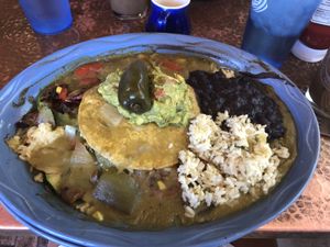 Vegan veggie enchiladas! So good! With real veggies not freezer bag ones!  at Oscar's Cafe in Springdale