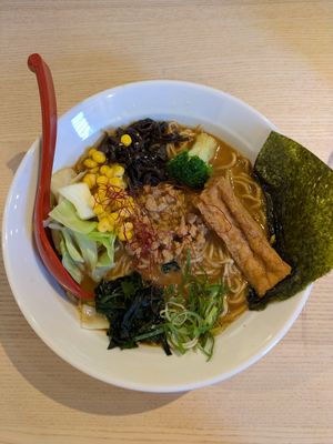 Syoyu tonkotsu ramen at Vegan Friendly Ramen by Playpen Friends in Nara