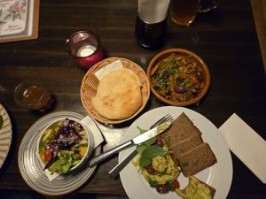 Malanzani salad, Avocado tatar at Gundis in Vienna