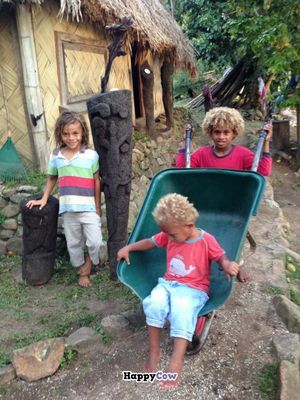 Restaurant owner's kids at Eco Cafe in Nadi