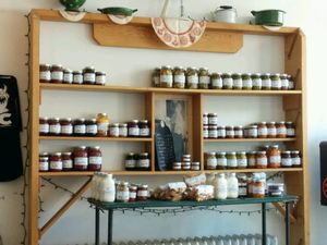 pickled goods at Through Being Cool Vegan Baking Co. in Toronto