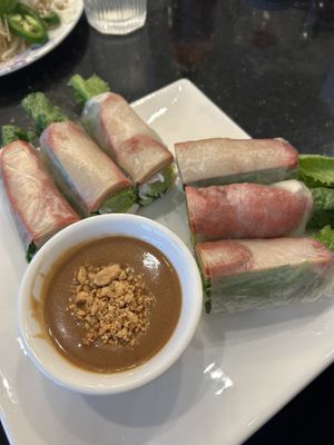 Bbq pork spring rolls  at Tang's Asian Vegetarian in San Jose