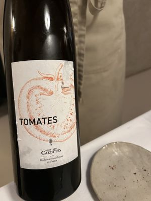 Yes, a local wine with tomato as pairing…  at Datil in Paris
