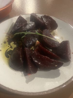 Beetroot saladd  at Taverna Mariou in Crete
