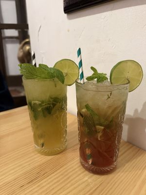 Strawberry and Passionfruit virgin mojitos   at Umaueyon in Cordoba