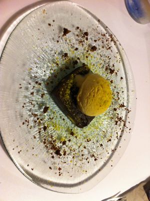 brownie with ice cream at Malmo in Valencia