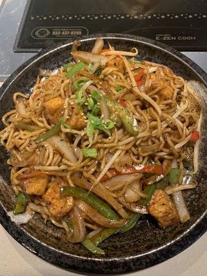 Tofu yakisobaa  at Korean BBQ House in East London