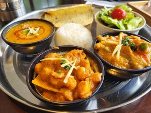 Vegetarian menu (veganized) at Taj Nikko Indian Restaurant in Nikko