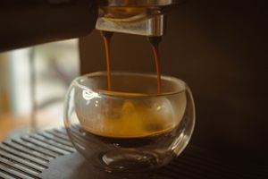 Perfect espresso shot at Cósmico Restaurante in Cundinamarca