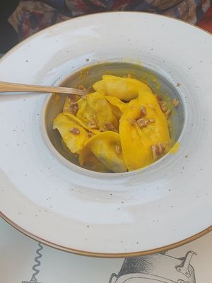 Veggie ravioli at Bistrot del Duca in Citta Della Pieve