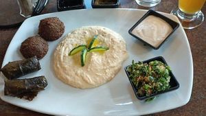 Vegan mezza at Salam Restaurant in Hillsboro