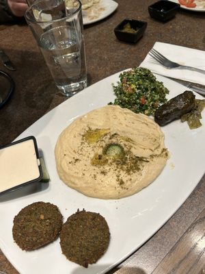 Vegan Mezza Plate  at Salam Restaurant in Hillsboro