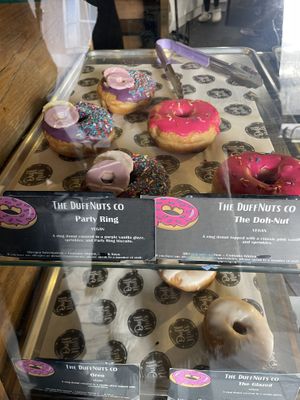 About 8 different vegan choices   at The Duff Nuts Co in Llandeilo