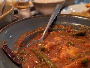 We ordered an off-menu Naga which is our personal fave...super hot yet tasty! at Rishis Indian Aroma in Stirling