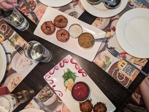 Arial view of our decadence! at Rishis Indian Aroma in Stirling