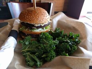 Big Bean Burger with Kale Slaw at PositiviTea in Verona