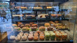 Sandwiches / bread rolls - in the back to the right are vegan options! at Ins Morgen in Berlin