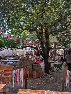The lovely setting at ReFresh in Sighisoara