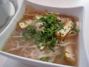 Pho soup (special small bowl) at Quan Bo De Cuisine Vegetarienne in Montreal