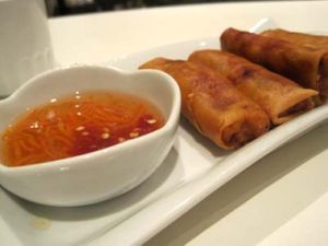 Imperial Rolls. Very tasty. at Quan Bo De Cuisine Vegetarienne in Montreal