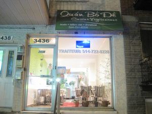 Store front. at Quan Bo De Cuisine Vegetarienne in Montreal