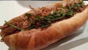 Giant beef sandwich   at Quan Bo De Cuisine Vegetarienne in Montreal