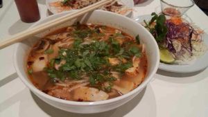 Vegetarian Viet Spicy Pho at Quan Bo De Cuisine Vegetarienne in Montreal