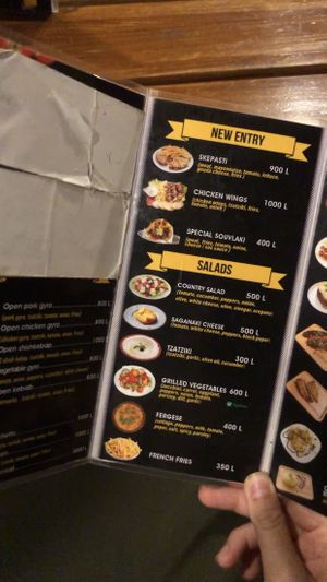 carta  at Fast Food Kasandro in Sarande