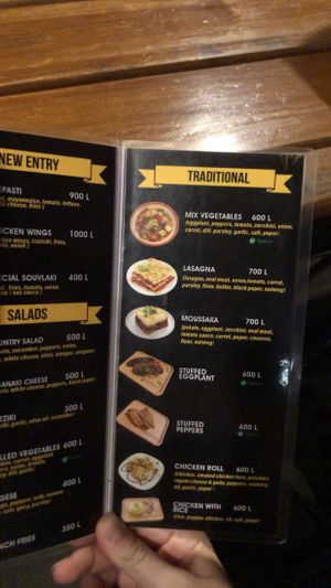 carta  at Fast Food Kasandro in Sarande