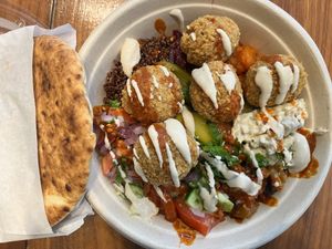 Vegetarian 🌱 Bowl with falafel 🥙   at Moshe's Falafel - Upper West Side in New York City