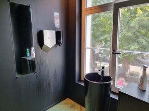 Toilet area upstairs. Not so clean at Hawaiian Poké Bowl - Simon Stevinplein in Bruges