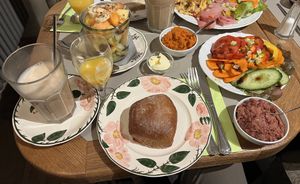 Veganes Frühstück  at Schafhof Café in Jossgrund