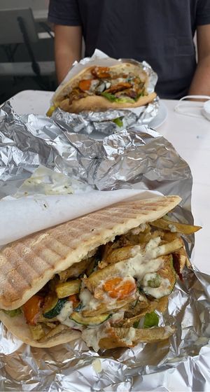 Two Vegan Döner (Nr. 28) at Tat Gemüse Döner & Pizza in Dusseldorf