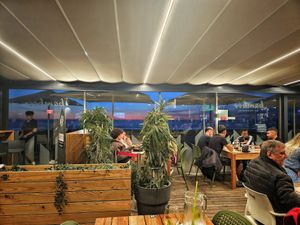 Enjoying the sunset. at Bamboo in Ovar