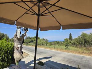 Views to the beach.  Parking out front. at Tranakas Bakery - Τράνακας Φούρνος in Zakinthos